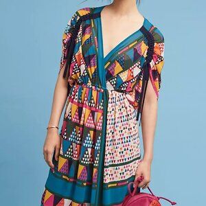 Anthro Maeve Geo-Printed Dress Size 4